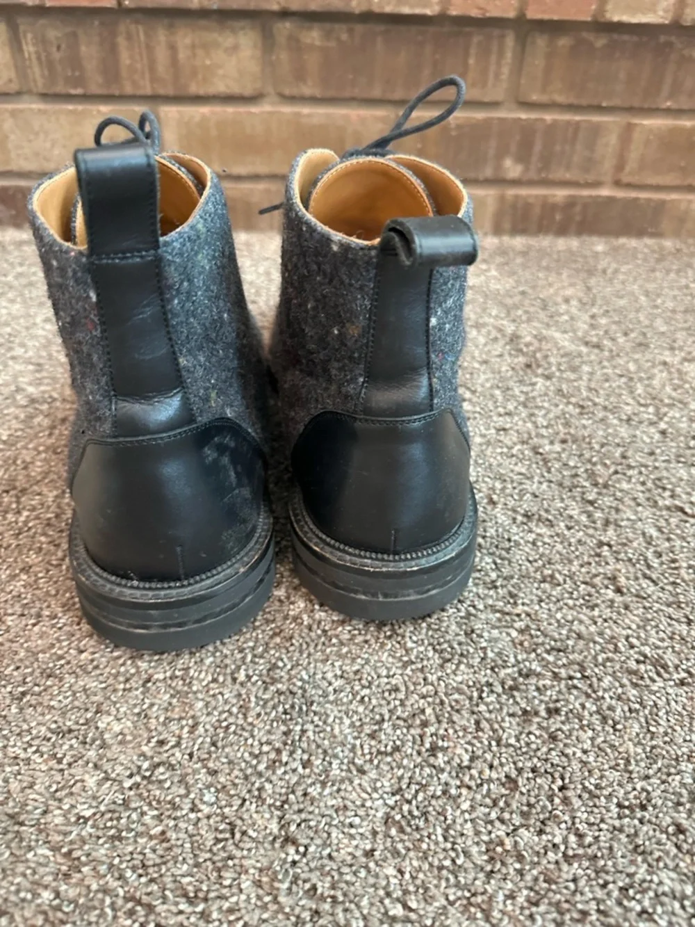 Taft Starry Night Jack Boots Wool Leather Cap Toe Size 44 Dark Academia Gothic